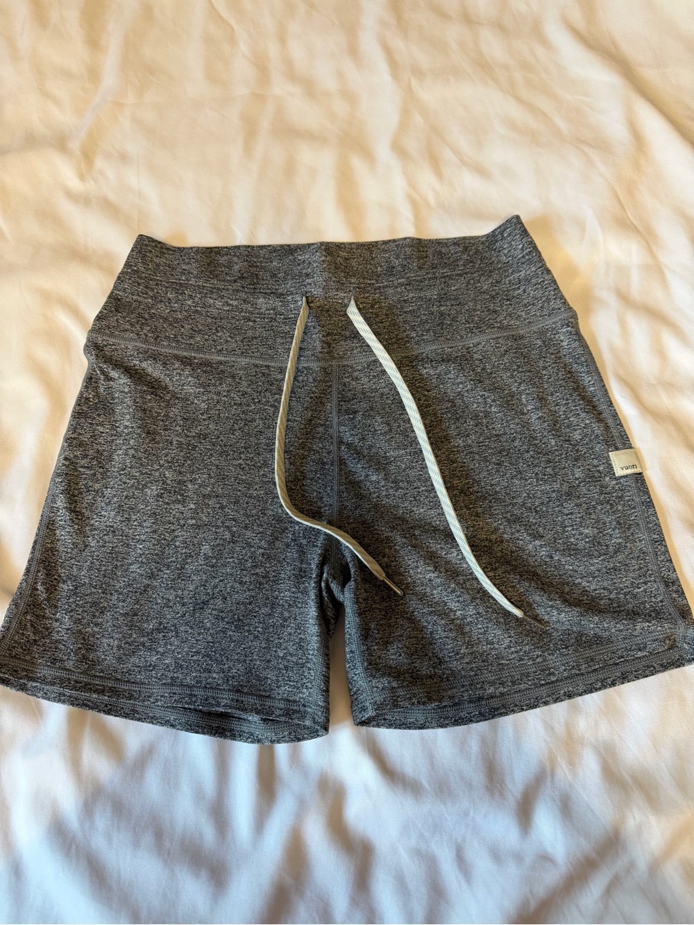 Vuori Heather Gray Athletic Drawstring Shorts